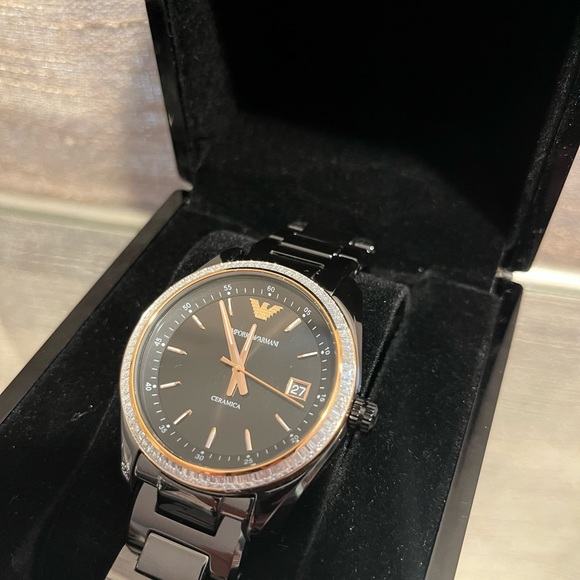 EMPORIO ARMANI CERAMICA LADIES AR 1496 - Picture 2 of 8